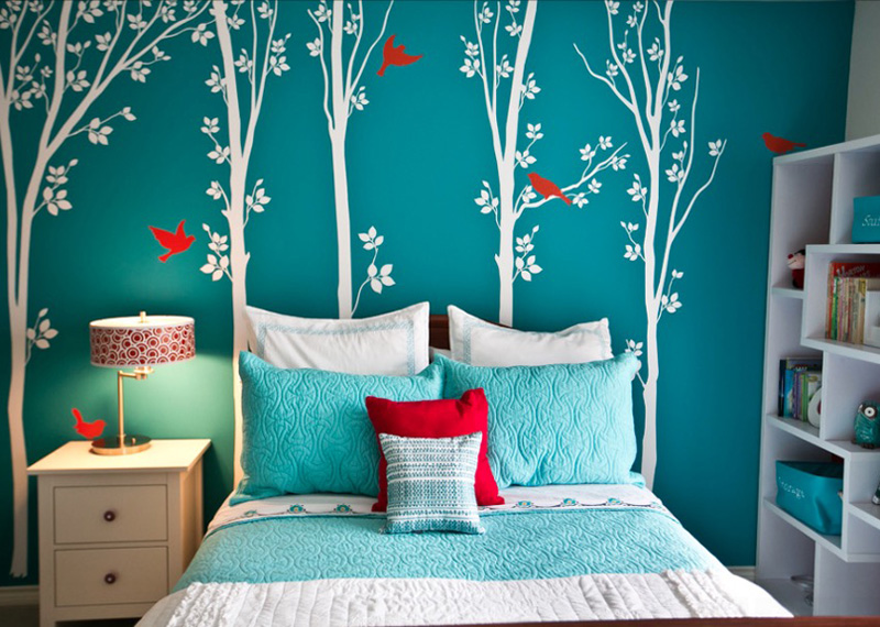wall painted trees simply beautiful teen room luxazin