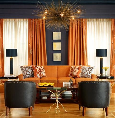 contemporary design with navy and orange color beautiful pendant luxazin