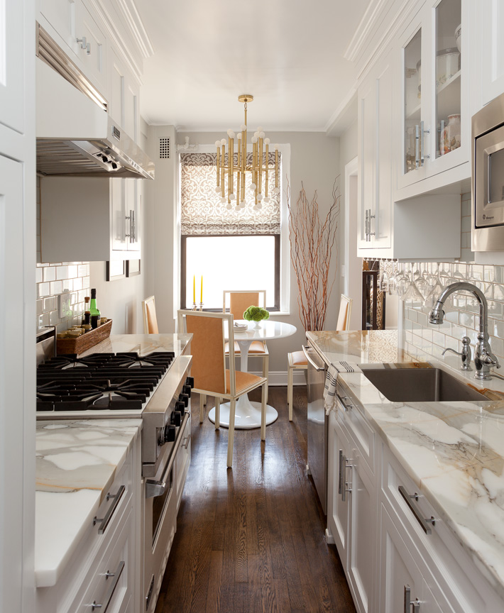 galley kitchen with marble countertop luxazin