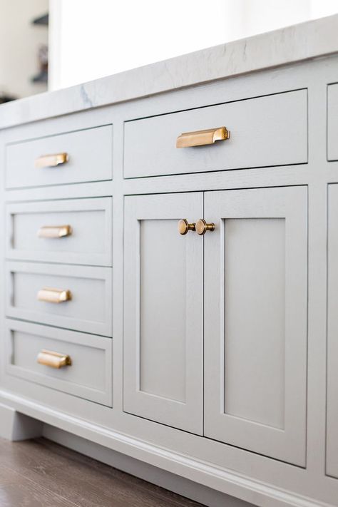 gray cabinets with golden touches luxazin