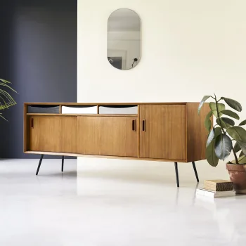 میز کنسول چوبی ساده و شیک مدل میندی 