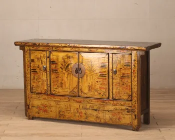 کنسول چوبی روستیک با طراحی خاص مدل اوچر 